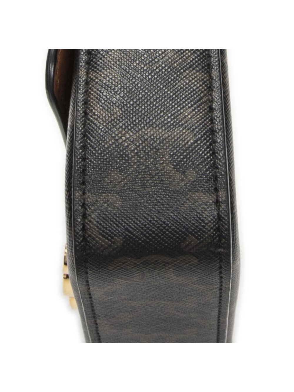 ★SOLD★ Celine Triomphe Claude Shoulder Bag Black Canvas - Picture 8 of 10